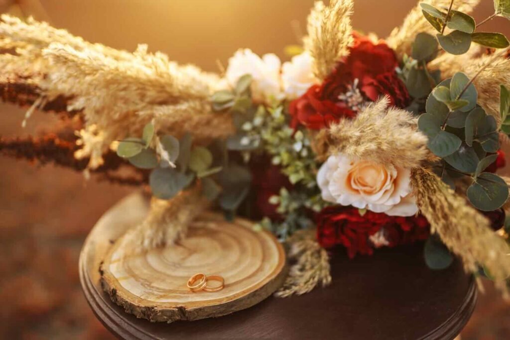 photo de mariage en automne