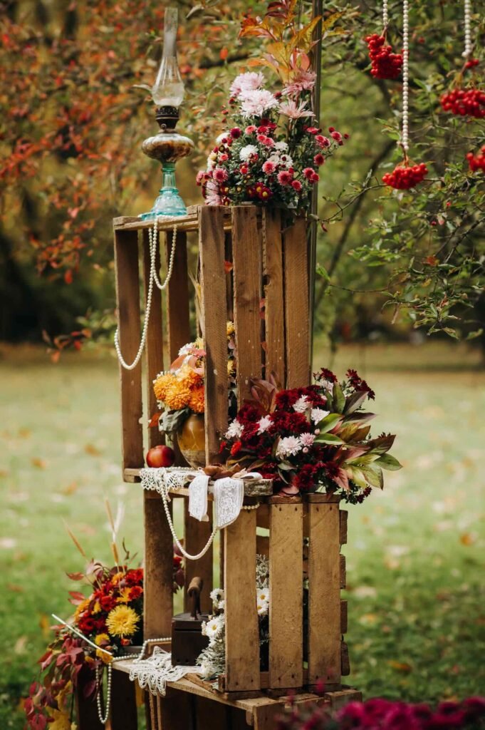 photo de mariage en automne
