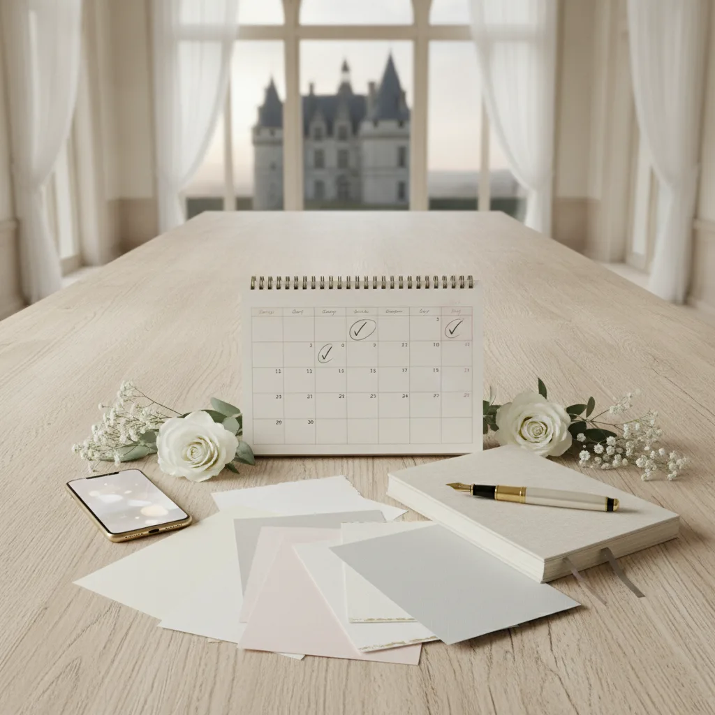 Guide et checklist mariage mois par mois | Chateau de Theon - checklist mariage mois par mois