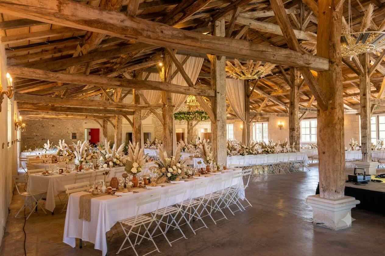 decoration florale salle de mariage en charente maritime