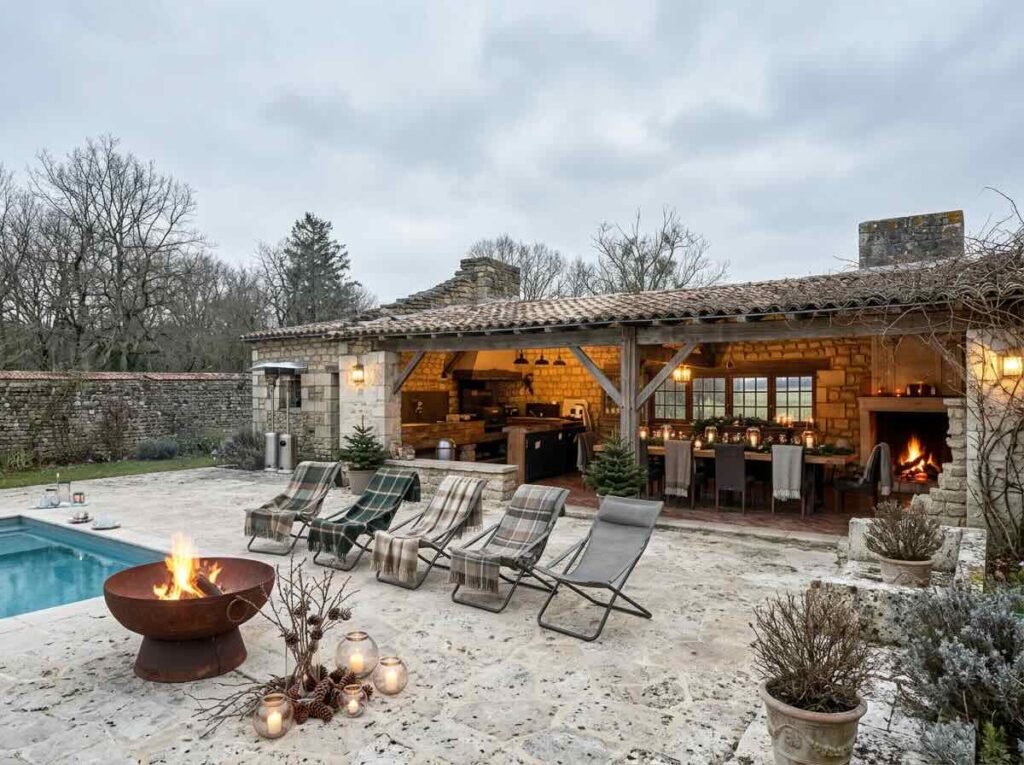 espace pool-house l'hiver en charente maritime